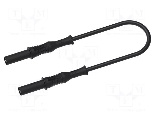 Test lead; 12A; banana plug 4mm,both sides; insulated; Len: 1m ELECTRO-PJP PJP2311-IECIV-100N
