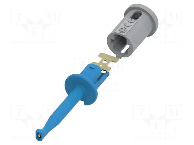 Clip-on probe; hook type; 6A; 60VDC; blue; Grip capac: max.3.5mm ELECTRO-PJP PJP6012-PRO-BL