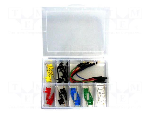 Clip-on probe set; pincers type; 500mA; 60VDC; 0.8mm; 30VAC ELECTRO-PJP PJP6800-12