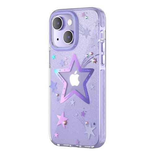 Kingxbar Heart Star Series case for iPhone 14 Plus purple star case, Kingxbar 6959003508423