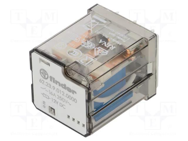 Relay: electromagnetic power; 3PDT; Ucoil: 12VDC; 62.23; PCB; 110Ω FINDER 62.23.9.012.0000