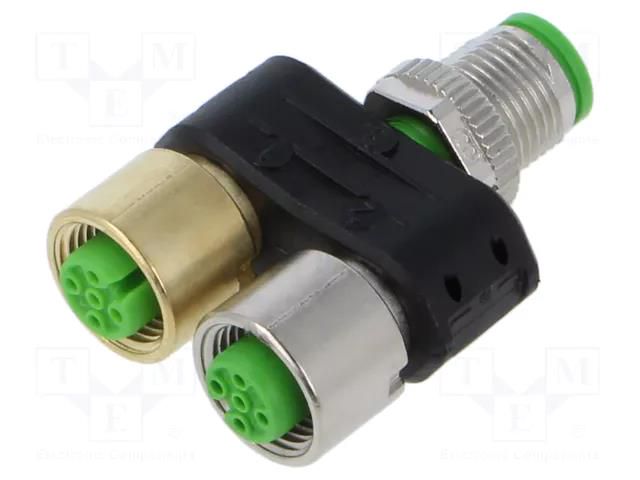 Adapter; 7000; M12 male 5pin,M12 female 4pin x2 MURRELEKTRONIK 7000-41131-0000000