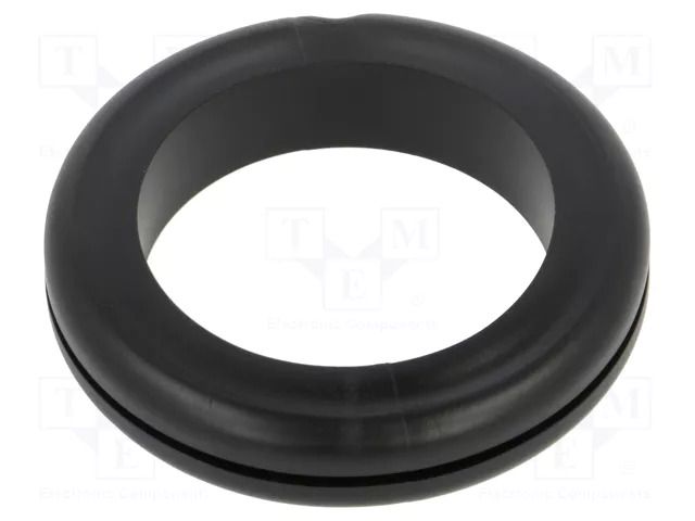 Grommet; Ømount.hole: 37mm; Øhole: 31.2mm; black; 0÷80°C; PVC ESSENTRA ESS-10070987