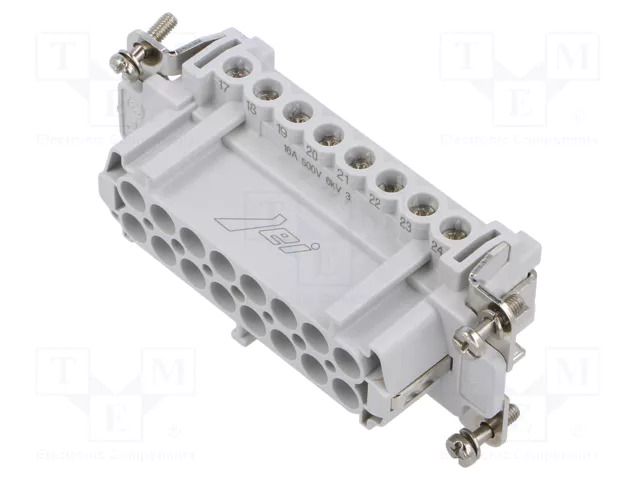 Connector: HDC; contact insert; female; JNE; PIN: 16; 16A; 600V ILME JNEF16N