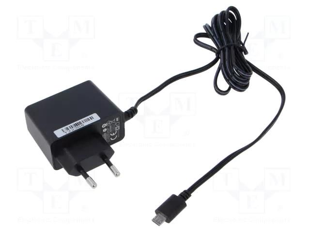 Power supply: switching; mains,plug-in; 5VDC; 3A; 15W; 81.39%; POSC POS POSC05300A-MICRO