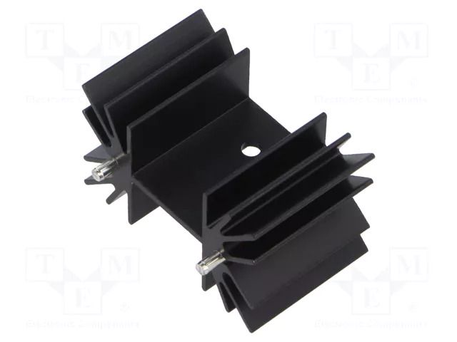Heatsink: extruded; H; TO218,TO220,TOP3; black; L: 25.4mm; W: 42mm ALUTRONIC PR33/25.4/SE
