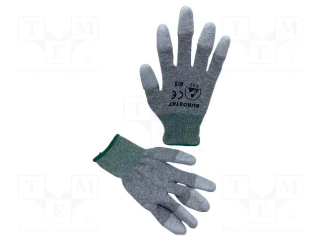 Protective gloves; ESD; M; Application: general purpose; grey EUROSTAT GROUP ERS-516850505B