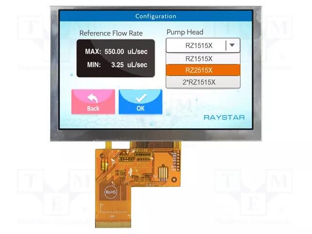 Display: TFT; 5"; 800x480; Illumin: LED; Dim: 120.7x75.8x2.8mm; RGB RAYSTAR OPTRONICS RFF500F-AWH-DNN