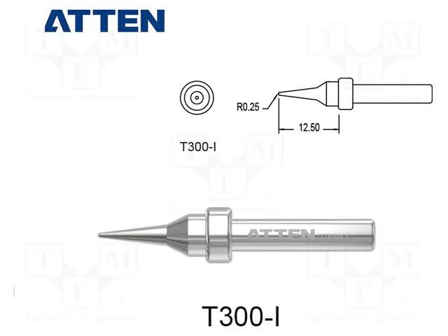 Tip; conical; 0.5mm; for  soldering iron ATTEN T300-I