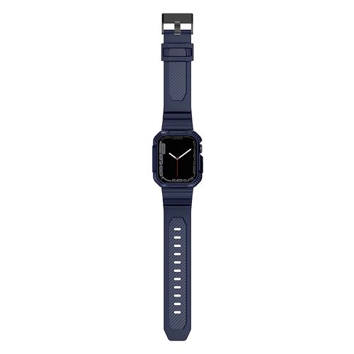 Kingxbar CYF106 2in1 armored case for Apple Watch SE, 9, 8, 7, 6, 5, 4, 3, 2, 1 (41, 40, 38 mm) with strap blue, Kingxbar 6959003507778 6959003507778