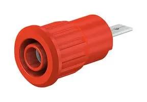 SOCKET, 4MM, PRESS-FIT, RED, PK5 23.3160-22