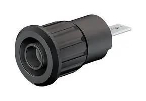 SOCKET, 4MM, PRESS-FIT, BLK, PK5 23.3160-21