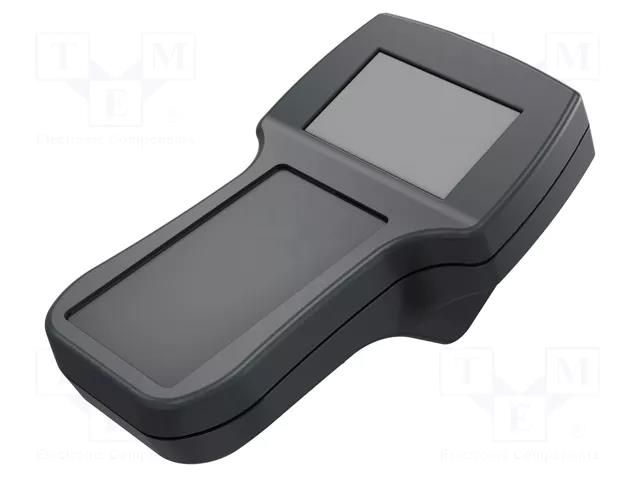 Enclosure: for display; X: 106mm; Y: 187mm; Z: 50mm; polyamide; black ROSE ROSE-27020200