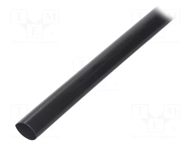 Heat shrink sleeve; glued; 40mm; L: 1m; black; Temp: -25÷125°C RADPOL RPKH1-40/16X1-C