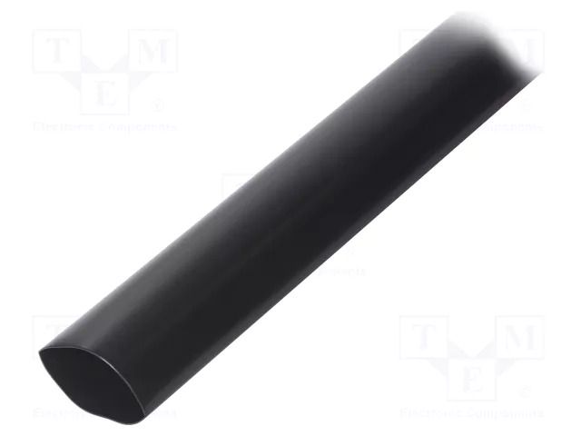 Heat shrink sleeve; glued; 63mm; L: 1m; black; Temp: -25÷125°C RADPOL RPKH1-63/19X1-C