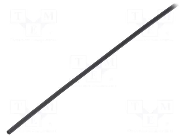 Heat shrink sleeve; 3: 1; 6mm; black; Diam.after shrinking: 2mm HELLERMANNTYTON TA376-2-BK