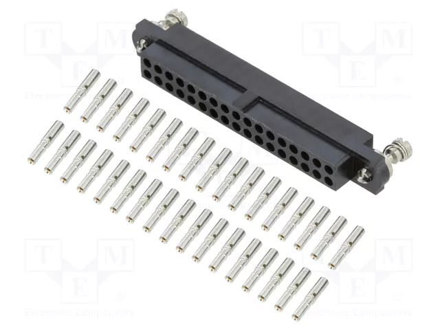 Connector: wire-wire/PCB; socket,plug; female; PIN: 34; 3A; 800V HARWIN M80-4C13442FC