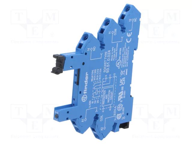 Socket; PIN: 5; for DIN rail mounting FINDER 93.51.0.024