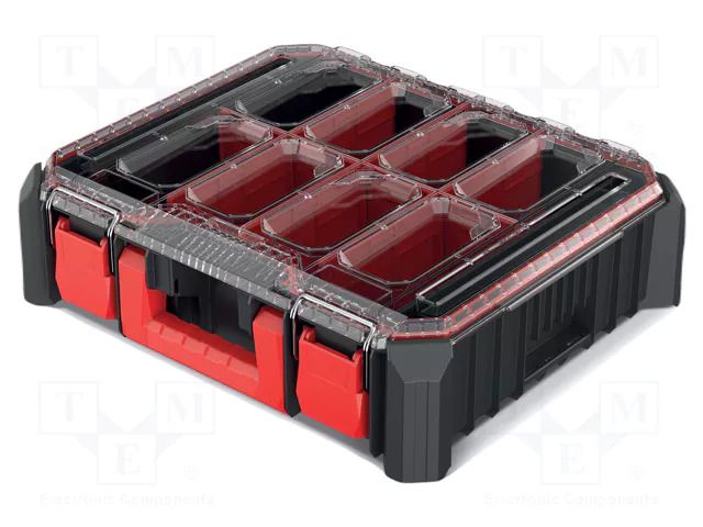 Container: collective; with boxes; black; 445x368x122mm KISTENBERG KCBB4540B