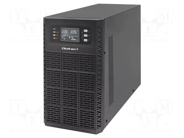 Power supply: UPS; 3000W; 3000VA; 230V; 392x190x320mm; 7Ah; 9÷42h QOLTEC QOLTEC-52282