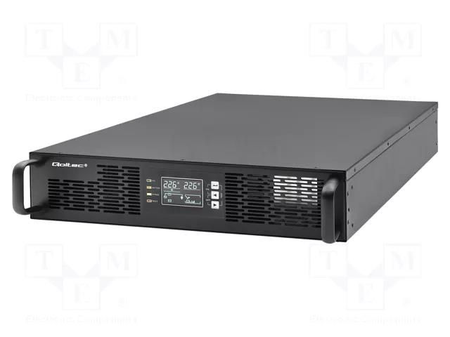 Power supply: UPS; 3000W; 3000VA; 230V; 530x620x180mm; 7Ah; 9÷42h QOLTEC QOLTEC-52287