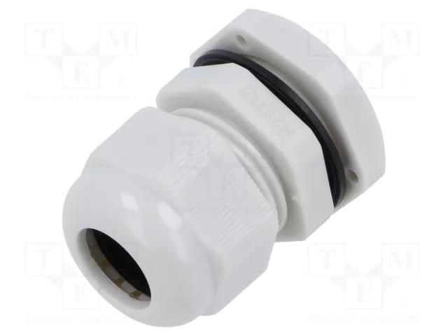 Cable gland; M20; 1.5; polyamide; light grey KRADEX ZCG-M20-12J-PA66