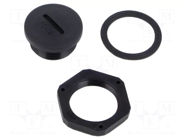 Stopper; PG16; polyamide; black; Thread: PG KRADEX ZCG-PG16-PLUG-PA66