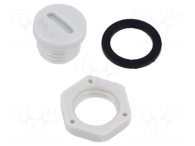 Stopper; PG7; polyamide; light grey; Thread: PG KRADEX ZCG-PG7J-PLUG-PA66