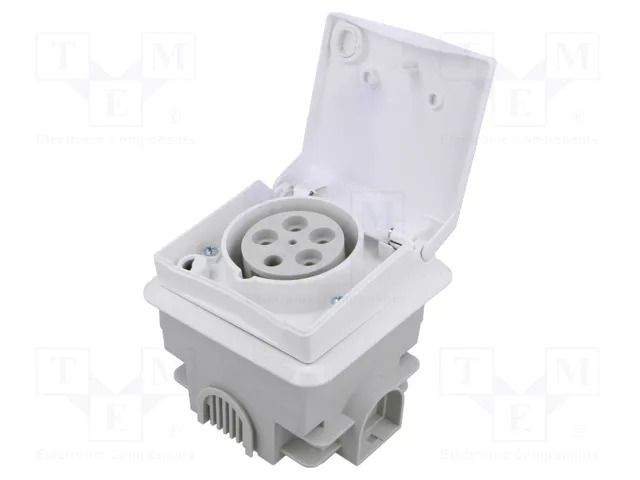 Connector: AC supply 3-phase; socket; female; 16A; 415VAC; Design PCE 885-6V