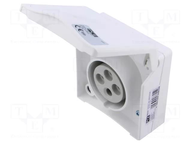 Connector: AC supply 3-phase; socket; female; 16A; 415VAC; Design PCE 844-6V