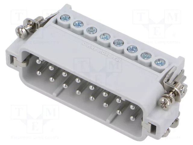 Connector: HDC; contact insert; male; JDA; PIN: 16; 16A; 600V; 16+PE ILME JDAM16