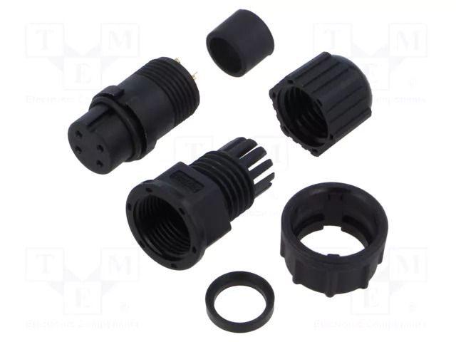 Connector: circular; plug; size B; female; PIN: 4; bayonet; 5A; IP67 AMPHENOL LTW BD-04BFFA-LL7001