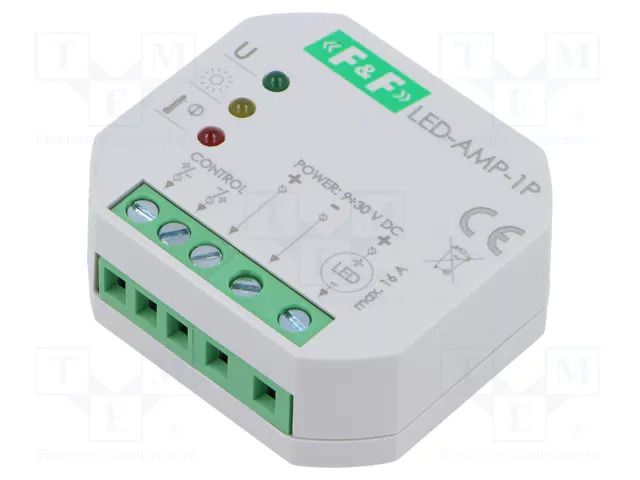 LED controller; Smart Home; flush mount; 9÷30VDC; IP20; -15÷50°C F&F LED-AMP-1P