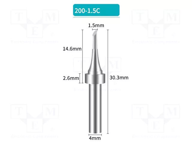 Tip; hoof; 1.5mm; for soldering station BAKON BK200-1.5C