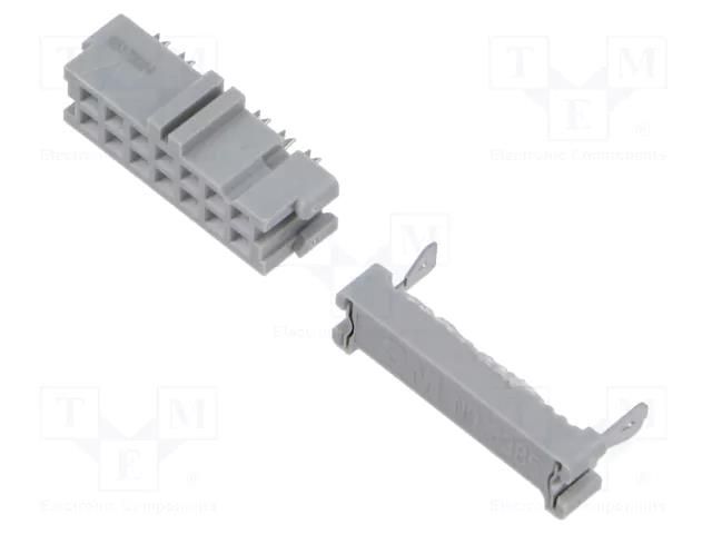 Connector: IDC; plug; female; PIN: 14; 3000; 4.75A; IDC; 2.54mm; 2x7 3M 3385-6600