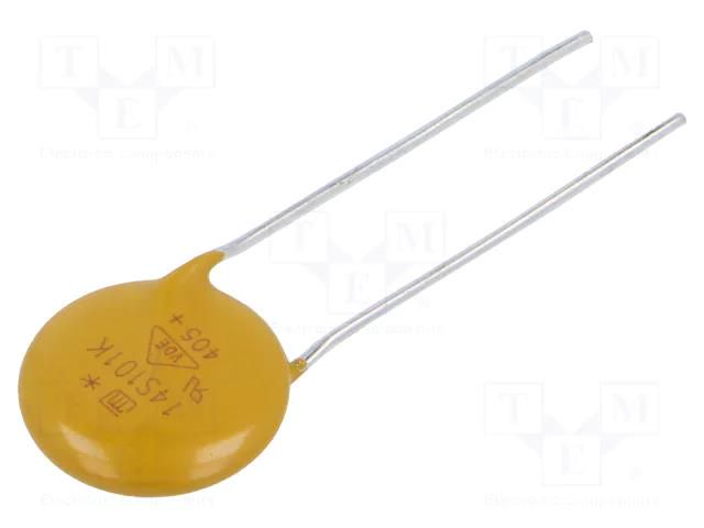 Varistor: zinc-oxide; THT; 60VAC; 85VDC; 100V; 6kA; 36J; 600mW; ±10% JOYIN JVR14S101K87PU5