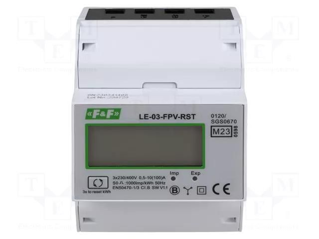 Counter; digital,mounting; for DIN rail mounting; LED; Inom: 10A F&F LE-03-FPV-RST