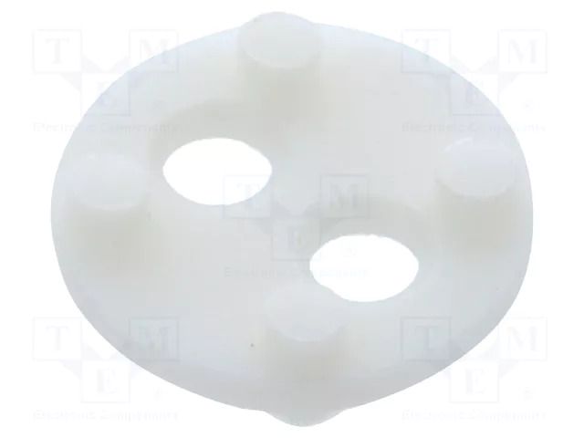 Spacer sleeve; LED; Øout: 6.4mm; ØLED: 3mm,5mm; L: 1.8mm; white BIVAR 450-070