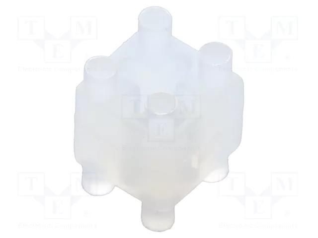 Spacer sleeve; LED; ØLED: 3mm,5mm; L: 6.4mm; natural; UL94V-2 BIVAR 465-250