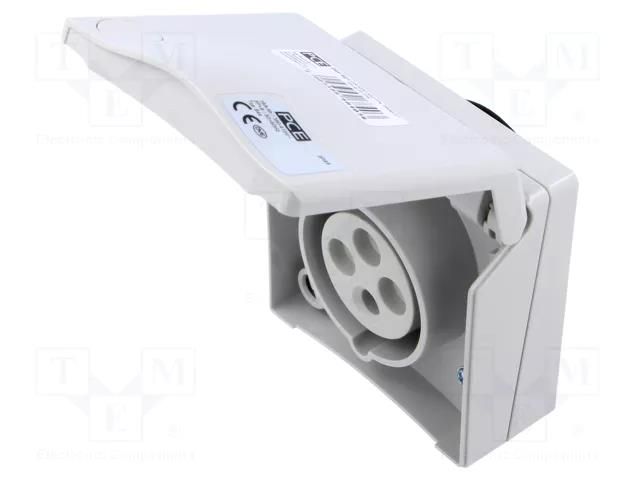 Connector: AC supply 3-phase; socket; female; 16A; 415VAC; Design PCE 844-6GV