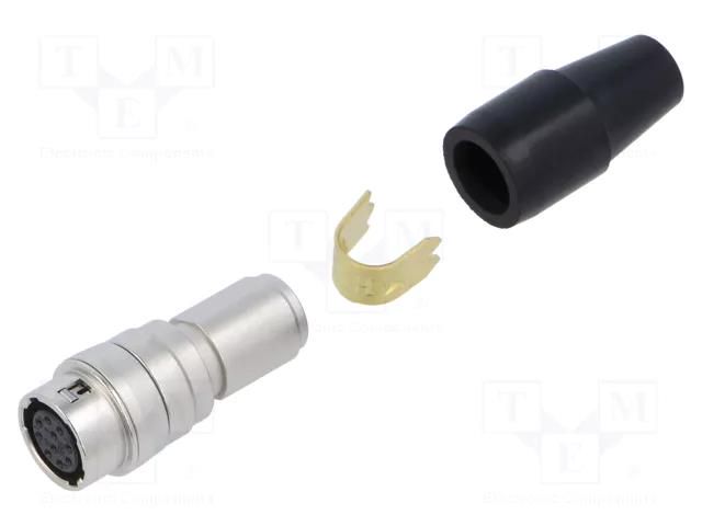 Connector: circular; HR10; push-pull; plug; 2A; silver plated; 7mm HIROSE HR10A-10J-10S-73