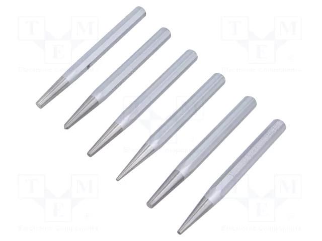 Kit: centre punch; 6pcs; Size: 10,2,3,4,5,6 STAHLWILLE ST-96700600