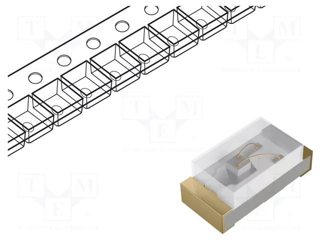 LED; amber; SMD; 0402; 30mcd; 2÷2.2VDC; 1x0.5x0.4mm; 120°; 5mA; 60mW Inolux IN-S42BT5A