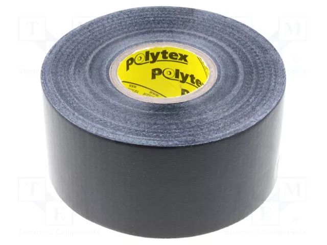 Tape: duct; W: 48mm; L: 25m; Thk: 0.25mm; black; natural caoutchouc ANTICOR ANC-118-48-25BK