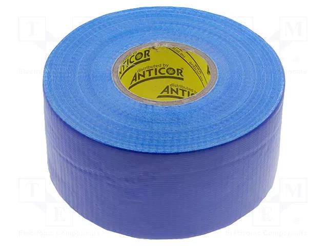 Tape: duct; W: 48mm; L: 25m; Thk: 0.25mm; blue; natural caoutchouc ANTICOR ANC-118-48-25BL