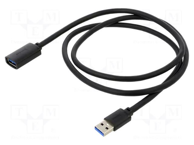 Cable; USB 3.0; USB A socket,USB A plug; 1m; black BASEUS BS-OH129