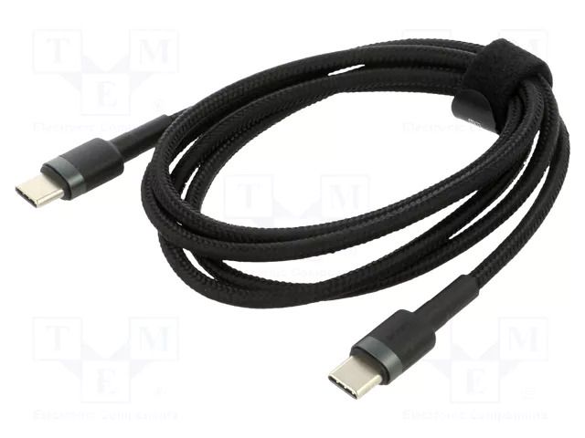 Cable; USB C plug,both sides; 1m; black; textile; 60W BASEUS CATKLF-GG1