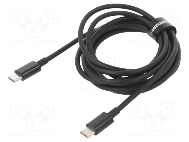 Cable; USB C plug,both sides; 2m; black; 100W BASEUS CATYS-C01