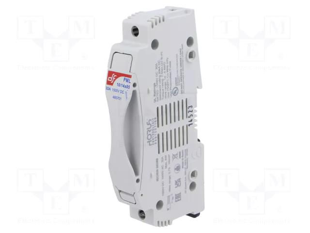 Fuse holder; 10x85mm; 32A; 1.5kV; Poles: 1 DF ELECTRIC 485701