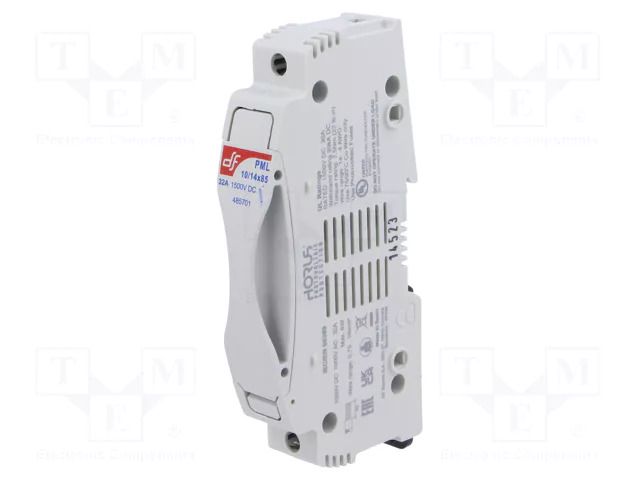 Fuse holder; 10x85mm; 32A; 1.5kV; Poles: 1 DF ELECTRIC 485701
